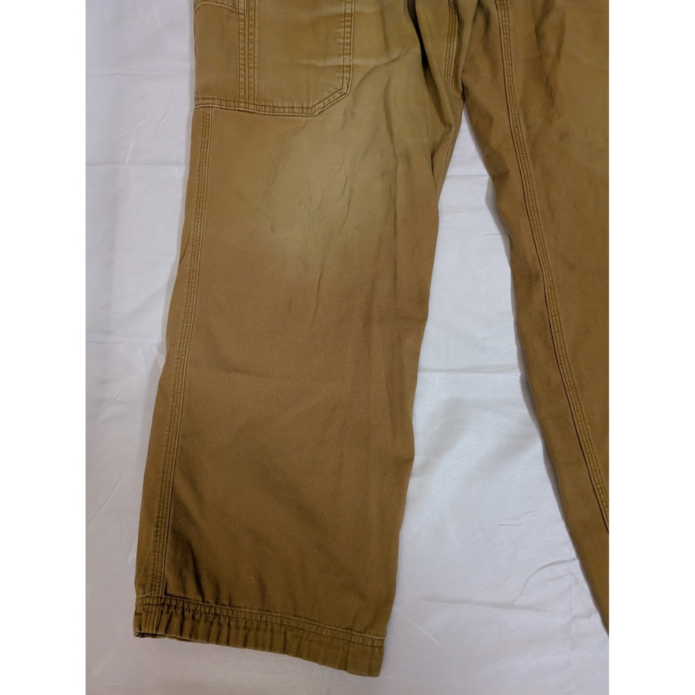 Duluth Trading Co 36/34 Flex Fire Hose Relaxed Cargo Pants Mens Tan Brown Work - Picture 3 of 14